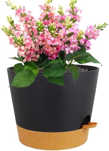 Meowell 12 inch Large Self Watering Pot for Indoor Outdoor Plants by Meowell