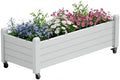 Fancyango Raised Garden Bed with Wheels 13.3" H -Ashen by Warmnestforpets