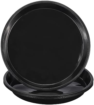 PATIKIL 5 Pack Plastic Plant Saucer, 16 Inch Plant Tray for Pots Round Plant Dish Plant Drip Trays Water Tray for Indoors Outdoors Garden, Black by PATIKIL