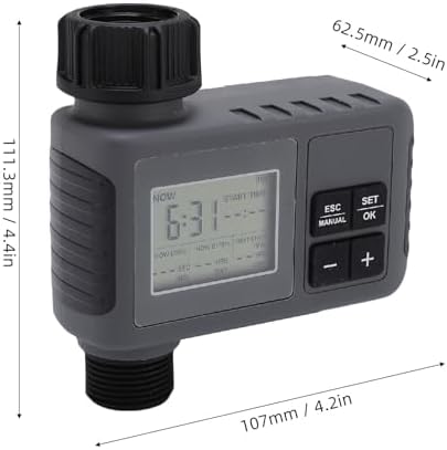 Automatic Irrigation Timer, LCD Display Watering Timer Drip Irrigation Controller System Watering Controller for 3/4-1/2 Inch Faucet Outdoor Garden Courtyard - Image 5