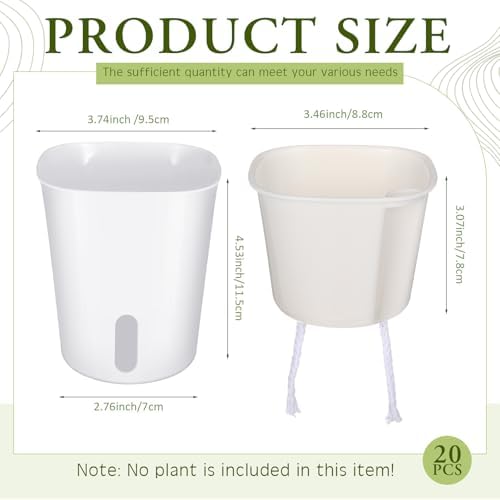 Ziliny 20 Pcs 3.74 Inch Self Watering Planters with Water Indicator - Image 2