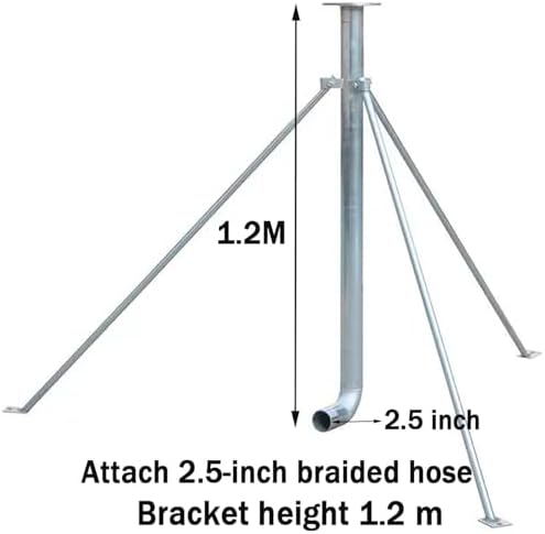 Farm Irrigation Sprinkler, 360° Impact Sprinkler with Replacement Nozzle & 1.2M Rack for Large-Area Watering, Flow Rate 21 to 107.9 m³/h - Image 6