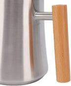 Indoor Watering Can 1L with Long Spout Wood Handle Metal Small Water Can Pot for House Bonsai Plants Garden Flower - Image 3