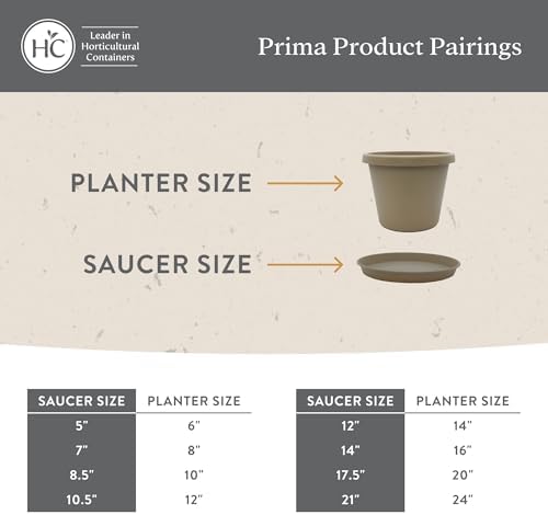 The HC Companies Round Prima Flower Pot Saucers - Plastic Plant Saucer for Outdoors & Indoors - Traditional Plant Pot Trays for Water Drainage -Durable Plant Tray (21-inch Chocolate, Pack of 1) - Image 5
