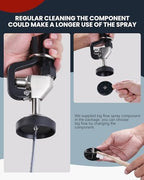 Black and Brushed Nickel Pre Rinse Sprayer with 7/8"-20UNEF Handle Grip Assembly, 1.42 GPM High Pressure Pull Down Spray Head, Handheld Dish Sprayer Nozzle Replacement Part for Commercial Sink Faucet - Image 6