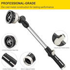 FANHAO 16-Inch Metal Watering Wand, Heavy Duty Garden Hose Wand with 9 Spray Patterns, 180° Rotating Long Hose Nozzle Sprayer Thumb Flow Control, Ideal to Water Hanging Baskets and Shrubs - Image 3