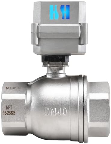 1-1/2 inch DN40 110-230VAC Normally Closed Stainless Steel 304/CF8 Motorized Electrical Ball Valve With U.S. Plug - Image 3