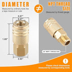 32 PCS Air Coupler & Plug Kit,1/4 Inch Body Size x 3/8 Inch Male - Image 2