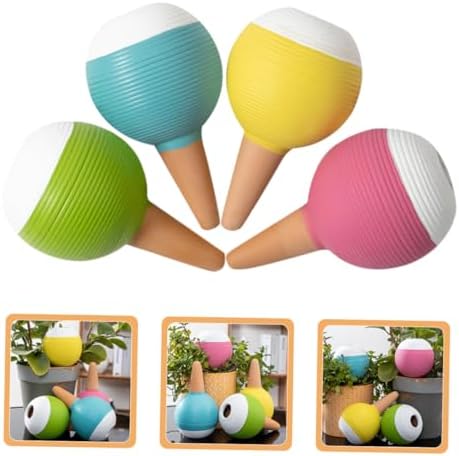 NUOBESTY 4pcs Self Watering Globes for Plants Bonsai Red Soil Globe Stakes - Image 7