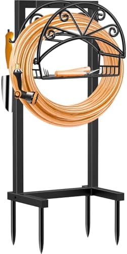 TomCare Garden Hose Holder, 4 Spikes Water Hose Hanger for 160FT Hose by TomCare
