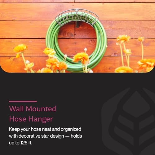 Yard Butler Heavy Duty Wall-Mounted Hose Hanger - Spiral Design, Green - Image 2