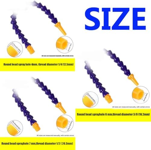 1/4, 3/8, 1/2 pt threaded round/flat nozzle adjustable plastic cooling tubeBidirection Tube Valve, cnc cooling system coolant mister Mist Coolant Lubrication Spray System （10 pieces） - Image 2
