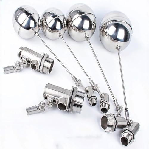 316 Stainless Steel Float Ball Valve 1/2" & 3/4" Port Automatic Water Level Controller with Adjustable Wheel(0.5inch) - Image 3