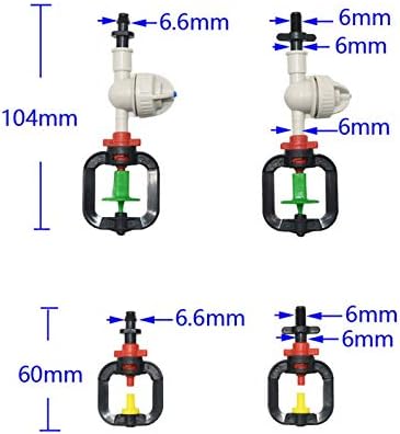 360 Degree Rotating Mist Nozzle Garden Sprinkler Refraction 100 Pack - Image 5