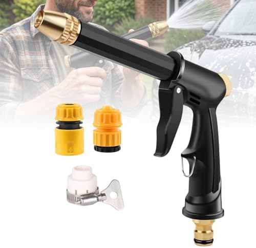Adjustable Garden-Hose Spray Nozzle 4-Mode (2,Washer Gun + 3 Connectors) by AONETIGER