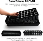 RooTrimmer 10 Pack 1020 Seed Starter Trays and 10 Pcs 40 Cell Plug Trays, Thick Durable Seedling Plastic Nursery Tray for TD542 1020 Tray Germination (10 Sets) - Image 7