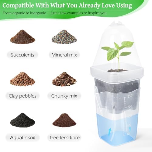 12Pack 2.5" Self Watering Seed Starter Pots for Plant Propagation Cuttings - Image 5