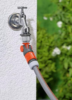 GARDENA Angled Tap Connector: Connector for 26.5 mm (G3/4 Inch) taps with 33.3 mm (G1 Inch) threads and 21 mm (G1/2 Inch) taps with 26.5 mm (G3/4 Inch) threads, rotates and swivels, packaged (2999-20) - Image 6