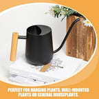 Watering Can and Long Spout Stainless Steel with Wooden Handle 1000ml - Image 6