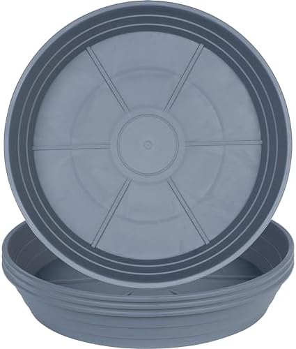 LWALRS Plant Saucer 14 Inch 4 Pack 6 8 10 12 14 16 18 20 25, Plastic Plant Trays for Pots，Extra-Deep Plant Water Dray Tray, Bird Bath Bowl, Heavy Flower Plant Saucers Indoors and Outdoor No Holes by MARYJANESPALACE