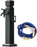 Outdoor Garden Water Column with 32ft Flexible Hose Spray Gun, Aluminum Alloy Freestanding Garden Water Column for Yard, Car Washing(60cm/24in) by Unknown