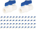 (Pack of 50) EFIELD 1/2 Inch PVC Ball Valve (FPT Threaded), Schedule 40, FPT x FPT Threaded For Residential, Commercial, Agricultural and Light industrial Applications,(PVC010-10-50PCS) by EFIELDPEXTUBING