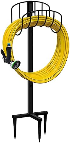 Heavy Duty Metal Water Hose Storage Stand Rack, Freestanding Garden Hose Holder Hanger by Unknown