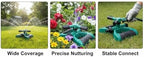 360° Rotating Garden Sprinkler System, Automatic Three Arm Butterfly Sprayer for Lawn Irrigation, Sturdy ABS TPR PP Construction, Includes Connectors, 9.4 x 7.1 x 3.9 in - Image 4