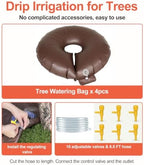 4-Pack 15 Gallon Tree Watering Bags and Rings, Slow Release Automatic Drip Irrigation with Adjustable Flow Valve, Deep Root Watering for Newly Planted Trees and Shrubs - Image 3
