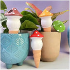 Plant Watering Globes 4pcs Automatic Drip Irrigation System Self Watering Mushroom Spike Greenhouse Garden Auto Water Dripper Device(Color2) - Image 3
