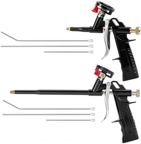 2 pcs professional foam spray guns+6 stainless steel nozzles,threaded by Unknown