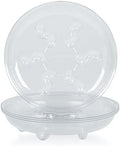 Idyllize 5 Pieces of 16 inch Clear Thick Plastic Heavy Duty Sturdy Plant Saucer Drip Trays for pots (16'') by Idyllize