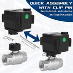 3/4" Motorized Ball Valve - 9-24V DC Electric Water Valve with Full Port, 5 Wire Automatic Ball Valve, Stainless Steel with Manual Function, NSF Certified, IP67 - Image 3