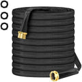Lightweight No-Kink Garden Hose - 100FT Fabric Covered Outdoor Water Hose with 3/4" Copper-Plated Aluminum Leakproof Fittings - Burst-Proof Heavy Duty PVC Core - For Yard Watering, Car by Unknown