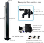 Freestanding Garden Hose Stand with Faucet - Stainless Steel Outdoor Garden Water Column - Floor Mounted Tap - Frost Free Outdoor Faucet - Hose Bib Extender - Image 7