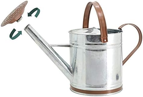 Arcadia Garden Products WC12 Classic Shiny Galvanized Metal Watering Can, Easy-Pour, Indoor and Outdoor, 1.3 gal - Image 4