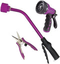 DRAMM 50036 Watering and Tool Set in Green Includes 16-Inch Touch 'N Flow Pro Rain Wand, 9-Pattern Revolver Spray Gun, and Compact Shear, Purple by DRAMM