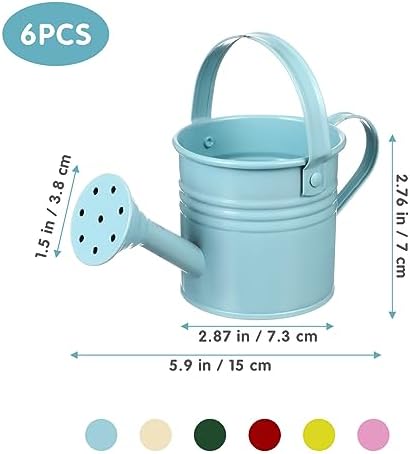 6PCS Kids Metal Watering Can Indoor Plants Small Watering Can for Indoor Plants Mini Gardening Tool Tiny Kettle for Gardening - Image 2
