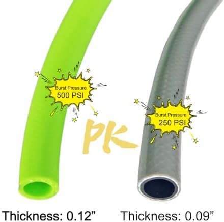 HQMPC Garden Hose 5/8"IDx100' Hose for lawn irrigation Hybrid Hose with Swivel Handle For Garden watring durable Water Hose with Brass Hose Fittings (100 FEET) Light Green - Image 4