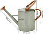 1 Gallon Watering Can, Metal Watering Can with Removable Spout, Farmhouse Galvanzied Water Can, Nice Plant Water Can for Indoor Use and for Outdoor Use - Image 3