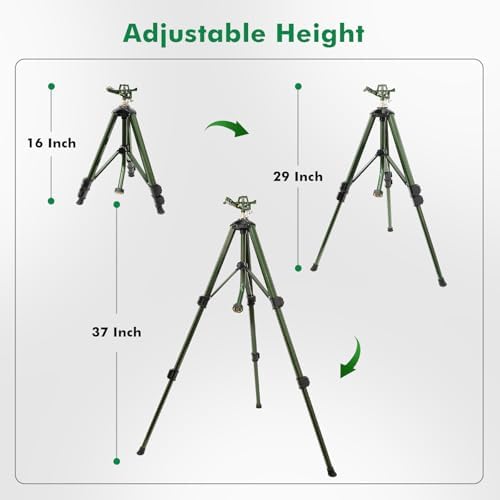 RESTMO Adjustable Full Metal Tripod Sprinklers for Yard Large Area - Image 2