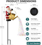 Solar Watering Can Light,Christmas Santa Solar Kettle Lights, Solar Outdoor Decorative,Garden Decor Lights for Yard, IP65 Waterproof Novelty Santas Solars Christmas Decorations Night Lights - Image 2