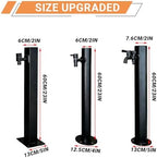 Outdoor Stainless Steel Anti-Freeze Water Hydrant Stand - Freestanding Hose Holder with Faucet for Irrigation - Durable Black Square Design, Perfect for Gardens and Landscapes - Image 2