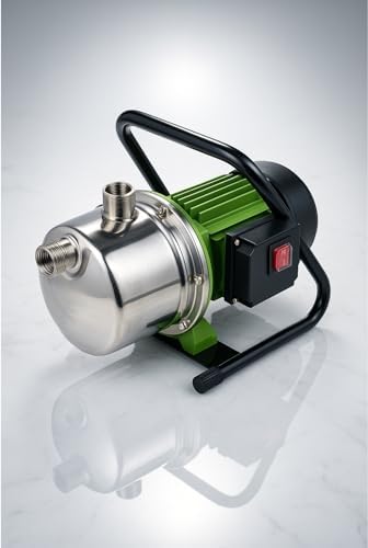 1 HP Portable Sprinkler Pump with Stainless Steel Housing, 1075 GPH Flow Rate, 70 PSI Max Pressure, 26 Ft Suction Lift, 3/4" Garden Hose Thread – Ideal for Lawn & Garden Irrigation by Unknown
