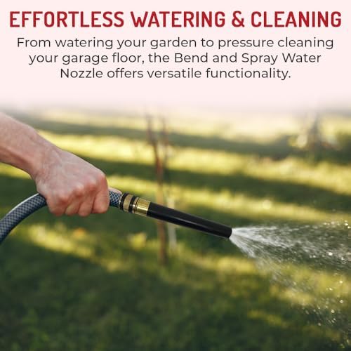 Hi-Tech Adjustable Bend & Spray Water Hose Nozzle – Heavy-Duty, Leak-Proof Nozzles for Car Washing and Lawn Care (4 Pack) - Image 3