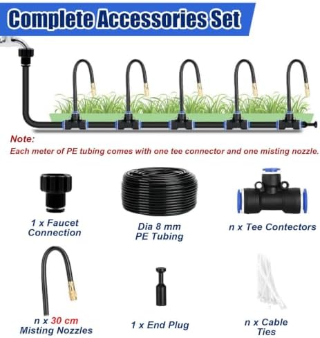 Adjustable Drip Irrigation Kit for Garden Watering, 5/16" Fast-Lock Tubing - Image 7