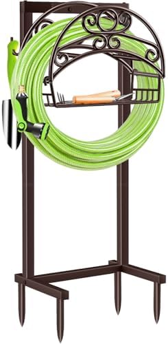 TomCare Garden Hose Holder, 4 Spikes Water Hose Hanger for 160FT Hose by TomCare
