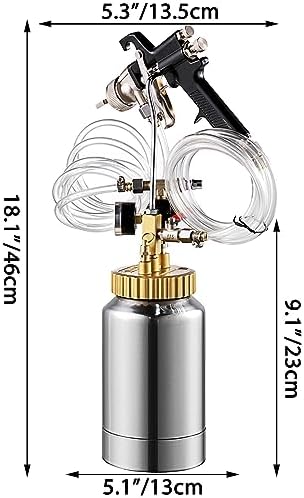 High Pressure Paint Pot 2L Paint Tank Sprayer 1.8mm Nozzle W Spray Gun & Hose for Commercial Industrial Finishing Coating Durability, Efficience - Image 6
