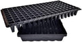 Bootstrap Farmer 128 Cell Tray Combo with 1020 Trays No Holes Black 5-Pack by BootstrapFarmer