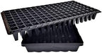 Bootstrap Farmer 128 Cell Tray Combo with 1020 Trays No Holes Black 5-Pack by BootstrapFarmer